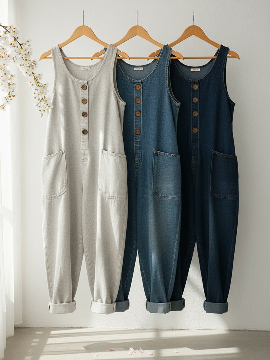 📦📦LAST DAY SAVE 49% ⏰Women's Casual Cotton Vest and Denim Jumpsuit
