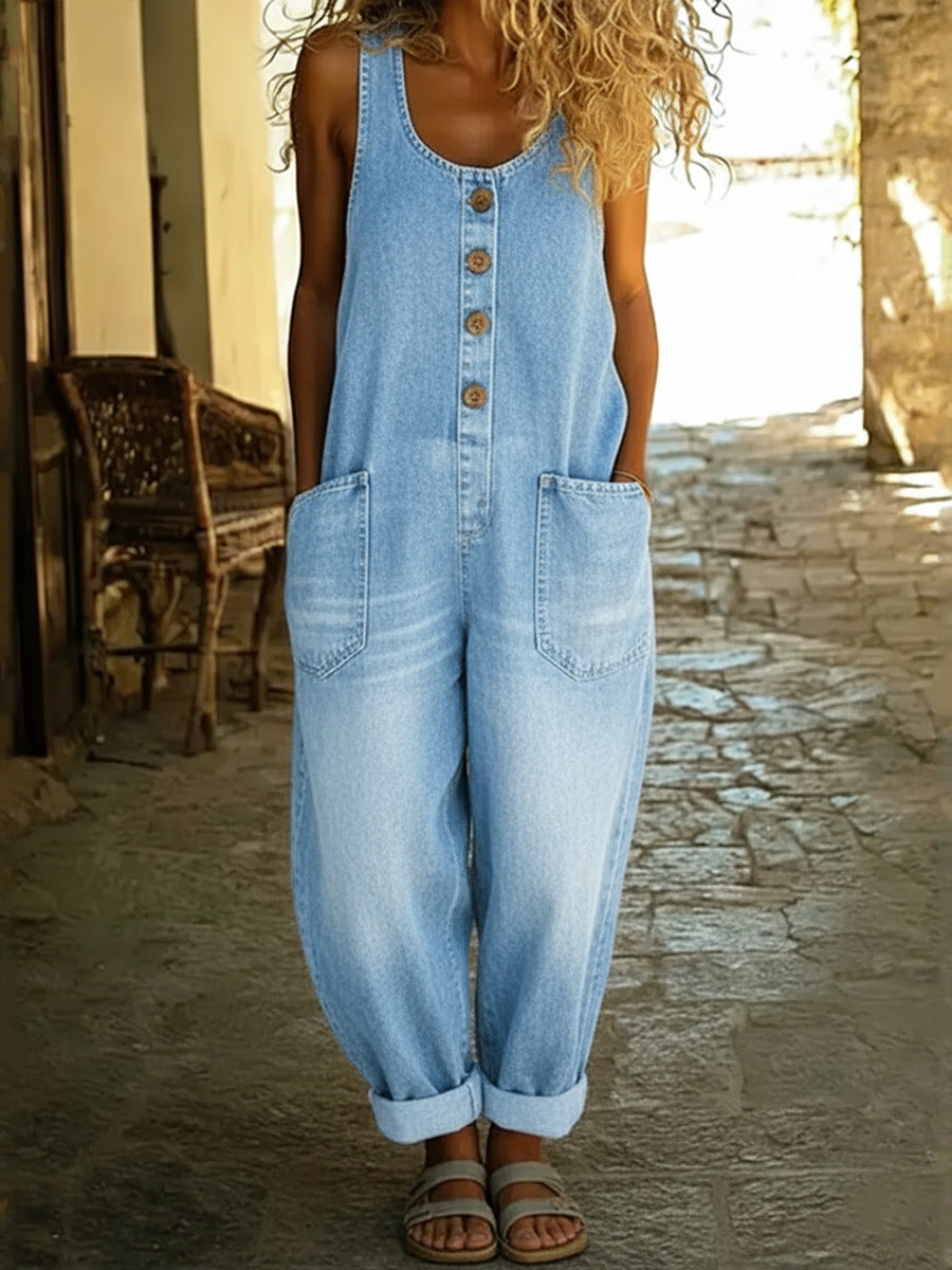 📦📦LAST DAY SAVE 49% ⏰Women's Casual Cotton Vest and Denim Jumpsuit