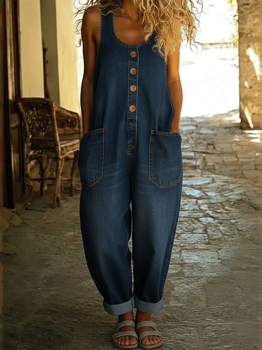 📦📦LAST DAY SAVE 49% ⏰Women's Casual Cotton Vest and Denim Jumpsuit