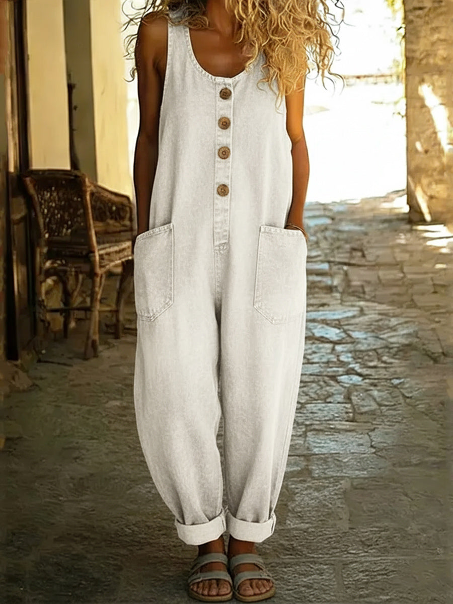 📦📦LAST DAY SAVE 49% ⏰Women's Casual Cotton Vest and Denim Jumpsuit