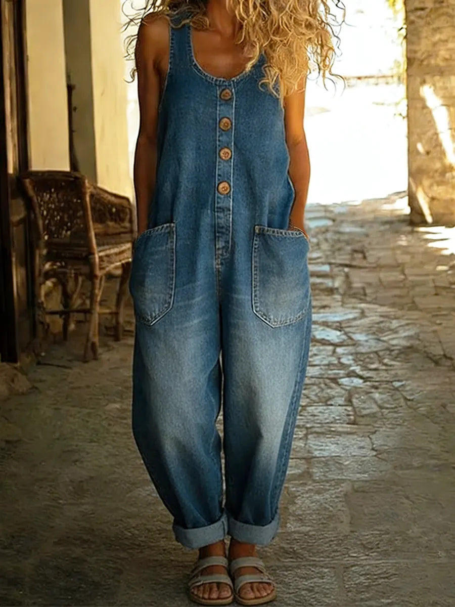 📦📦LAST DAY SAVE 49% ⏰Women's Casual Cotton Vest and Denim Jumpsuit