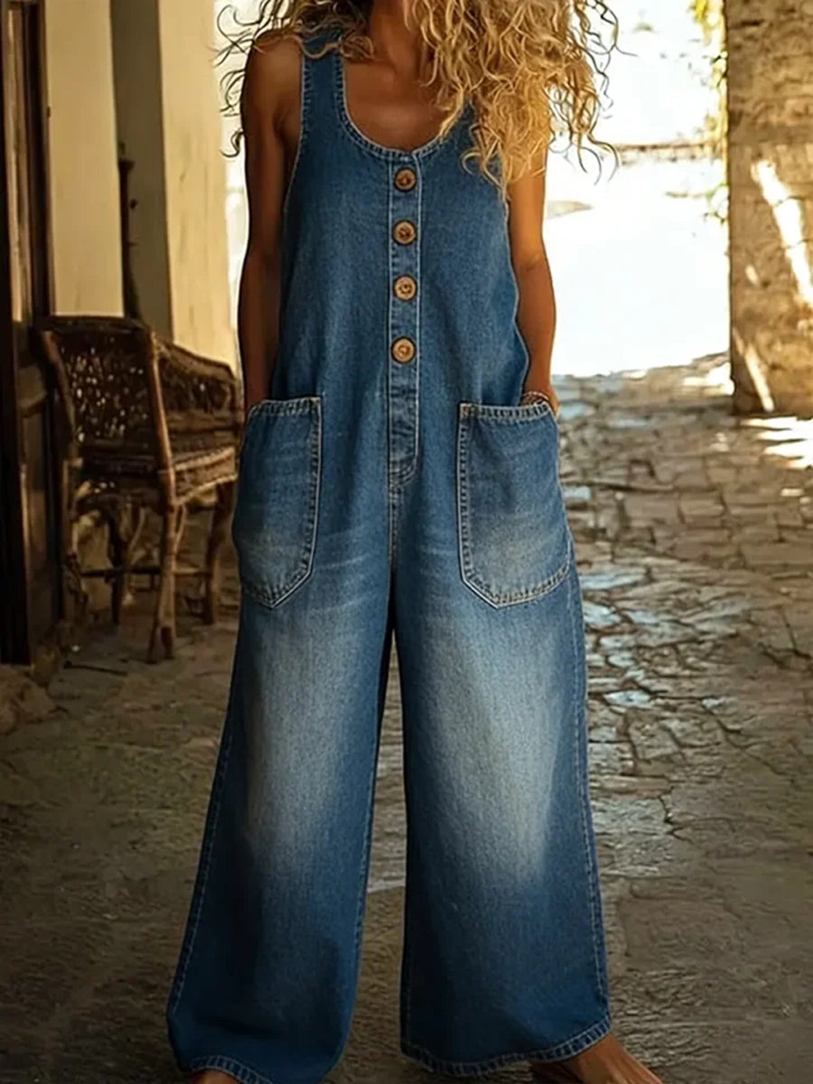 📦📦LAST DAY SAVE 49% ⏰Women's Casual Cotton Vest and Denim Jumpsuit