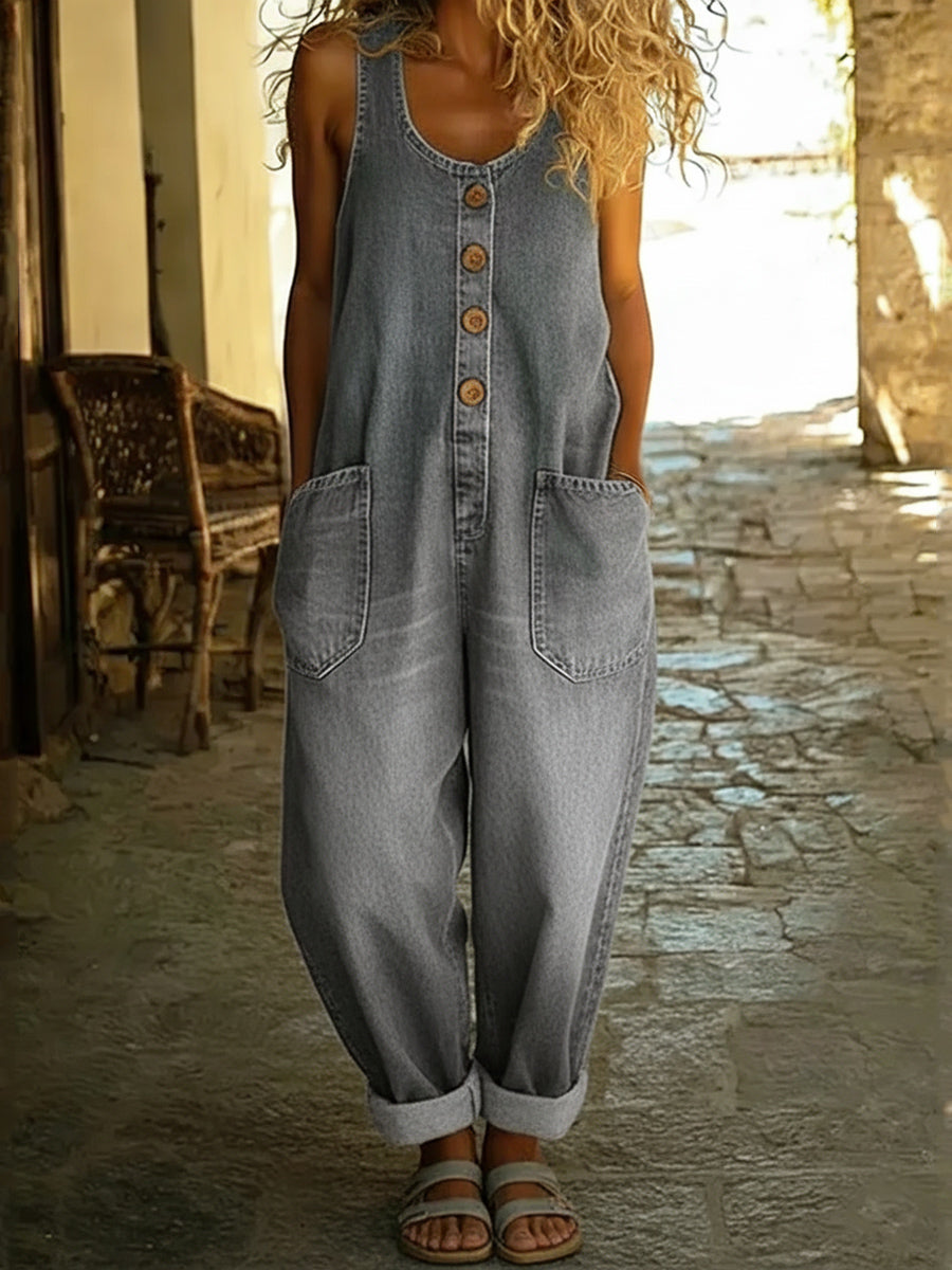📦📦LAST DAY SAVE 49% ⏰Women's Casual Cotton Vest and Denim Jumpsuit